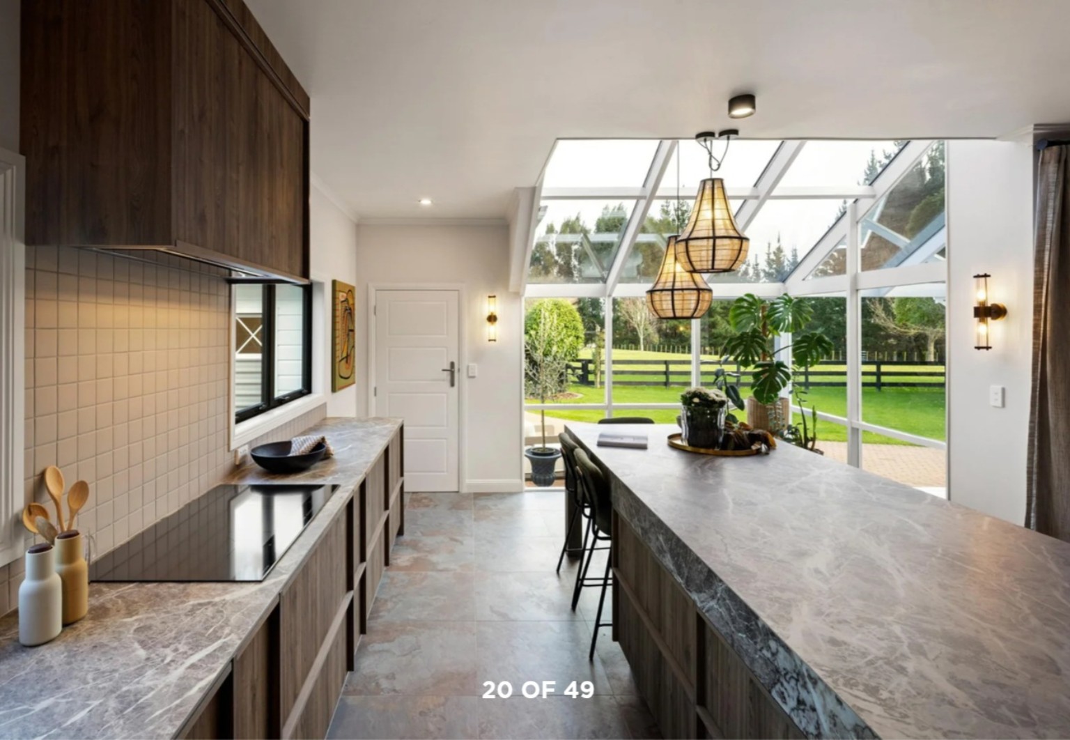 Open-plan kitchen and living space